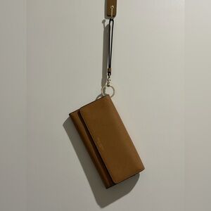 Henri Bendel Brown Clutch Wristlet